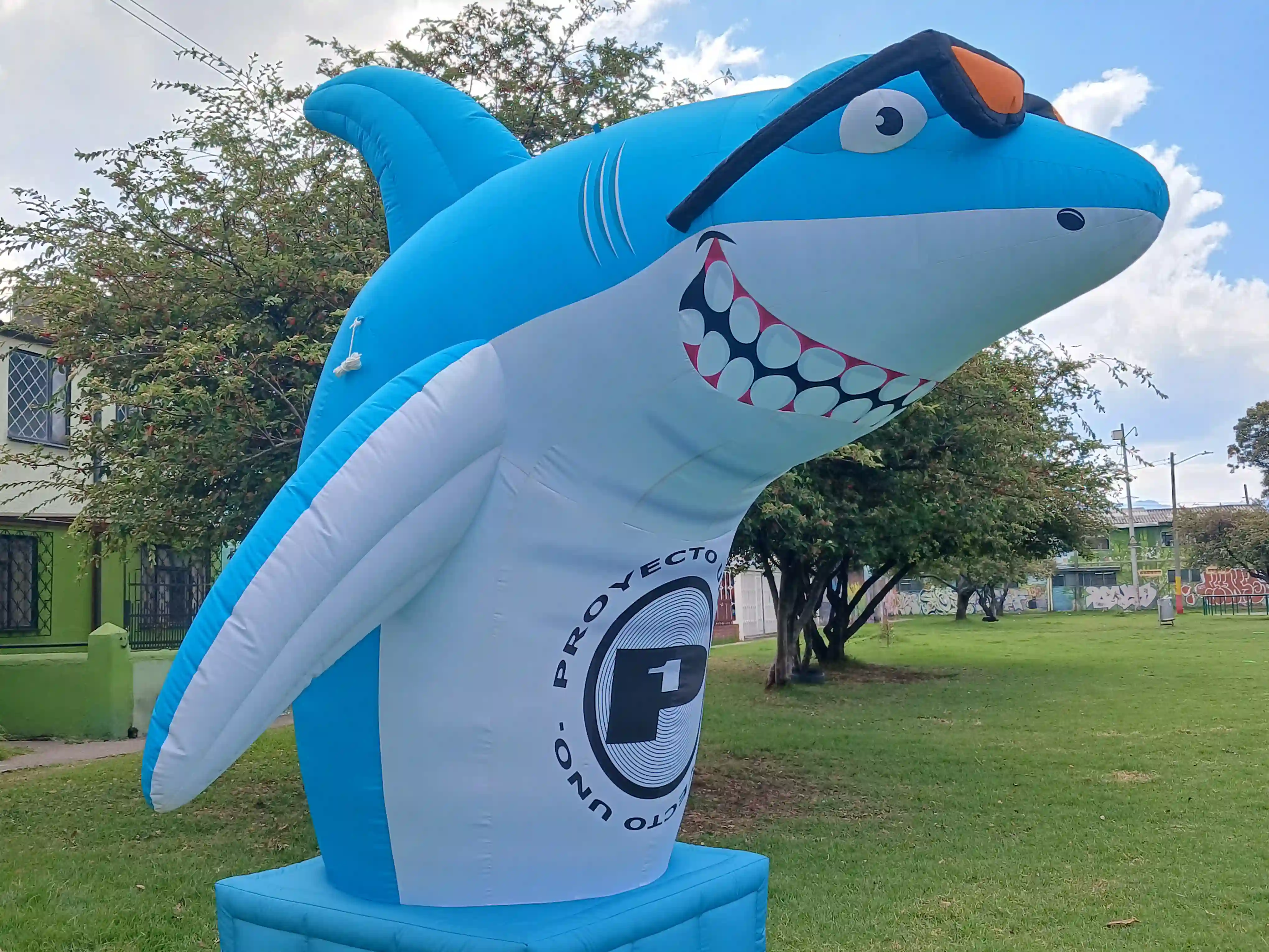 Inflable con forma especial de Tiburón para proyecto uno